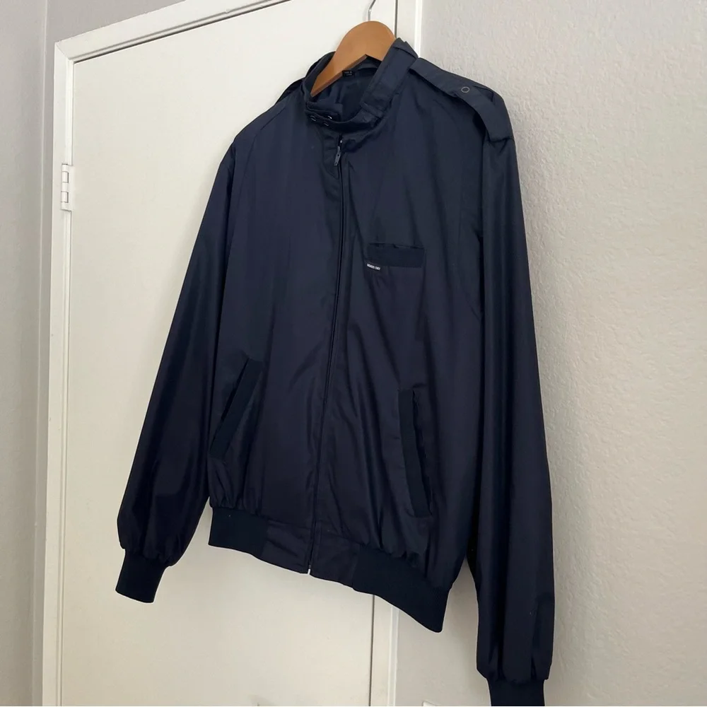 Vintage Men’s Members Only Racer Jacket Navy Size XL - Picture 3 of 6